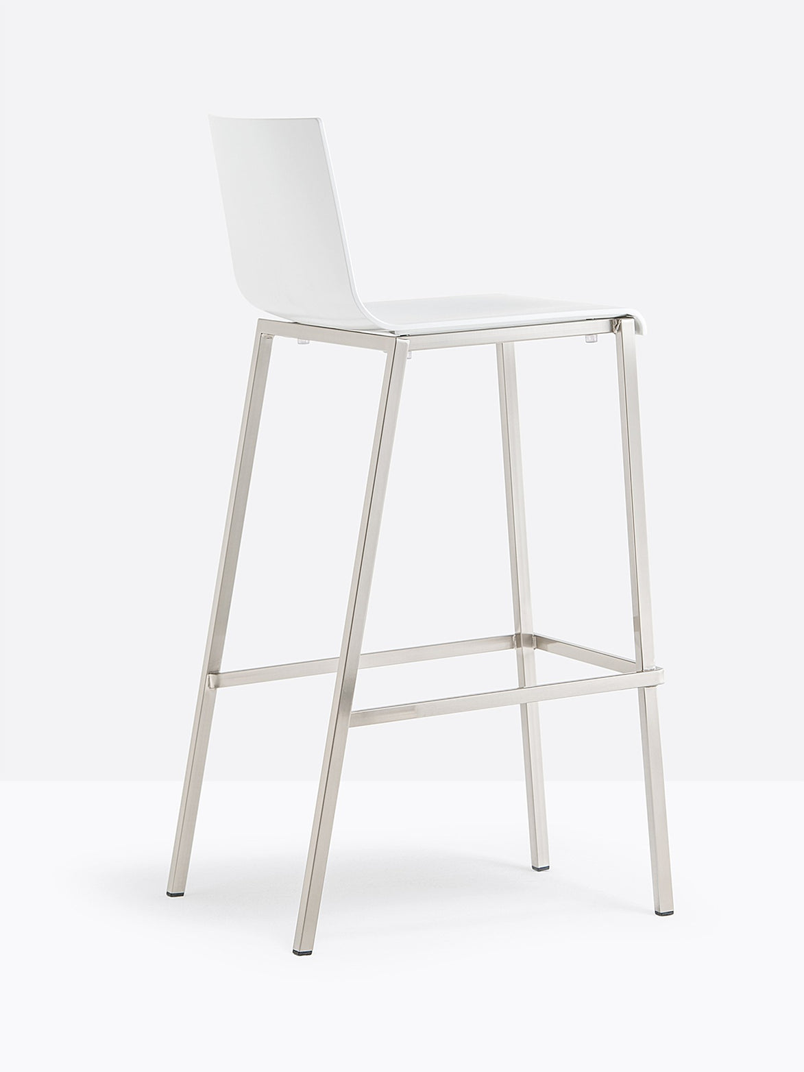 Tabouret Kuadra Pedrali, coque blanche