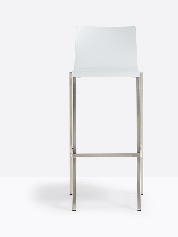 Tabouret Kuadra Pedrali, coque blanche