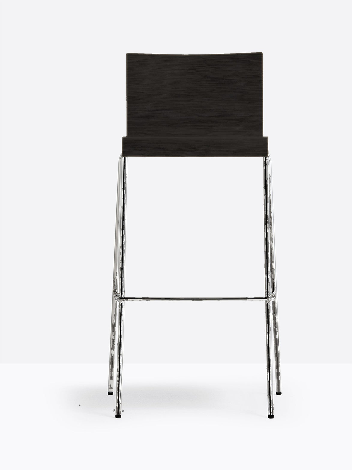 Tabouret Kuadra Pedrali pieds ronds, bois noir