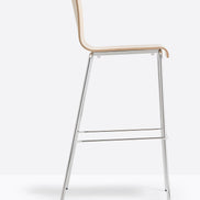 Tabouret Kuadra Pedrali pieds ronds, bois chêne blanchi