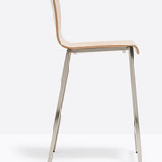 Tabouret Kuadra Pedrali, bois chêne blanchi