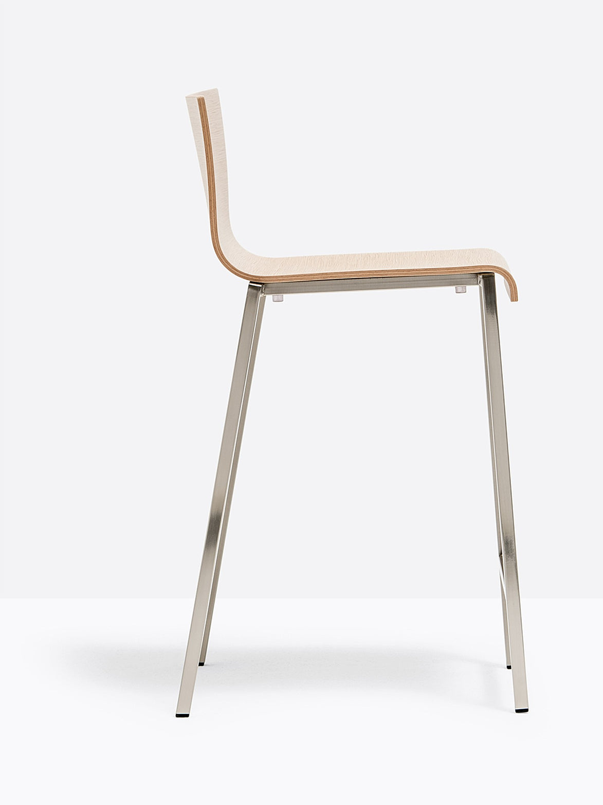 Tabouret Kuadra Pedrali, bois chêne blanchi