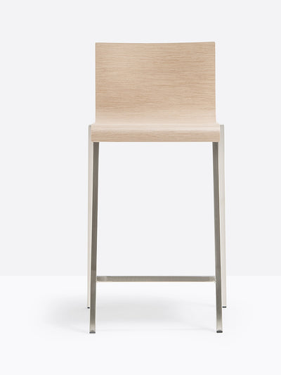 Tabouret Kuadra Pedrali, bois chêne blanchi