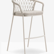 Tabouret de bar Panarea beige vue de face