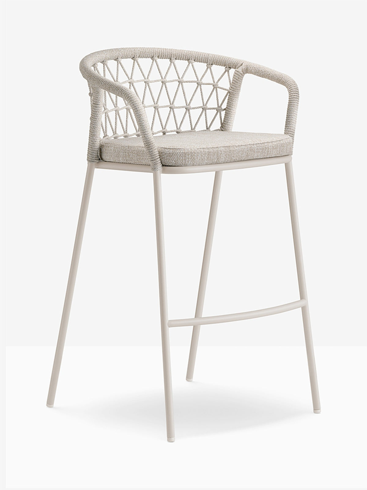 Tabouret de bar Panarea beige vue de face
