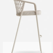Tabouret de bar Panarea beige vue de profil