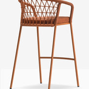 Tabouret de bar Panarea terracotta vue de face