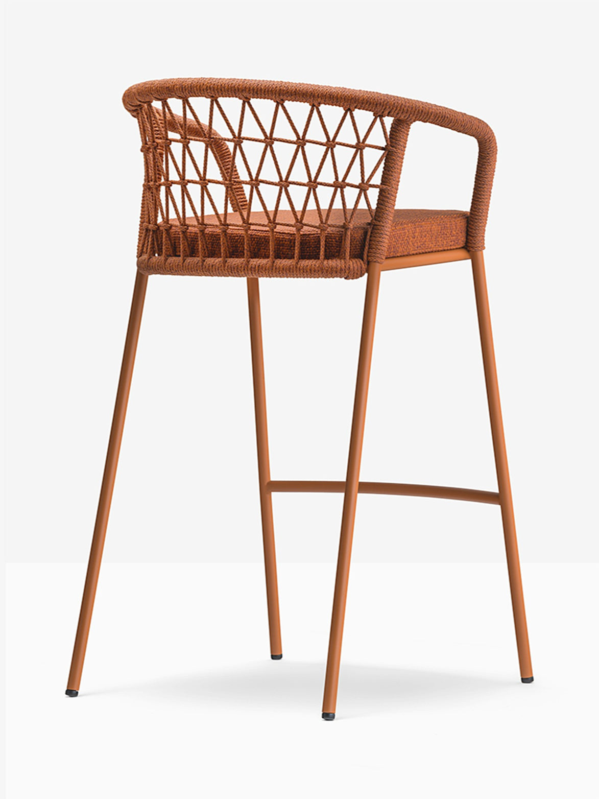 Tabouret de bar Panarea terracotta vue de face