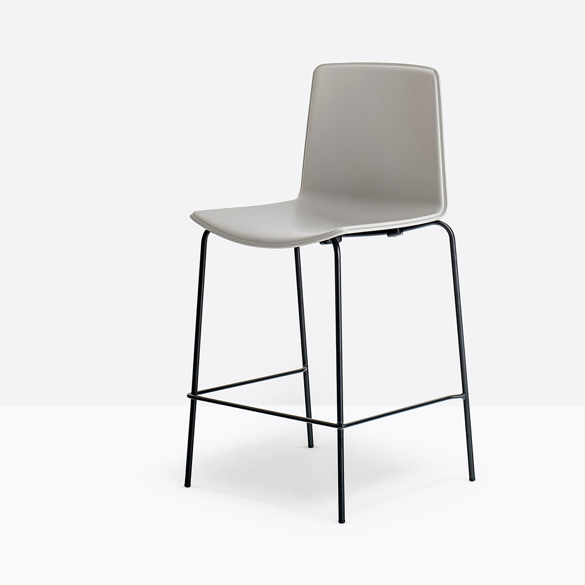 Tabouret Tweet beige et noir vue de profil