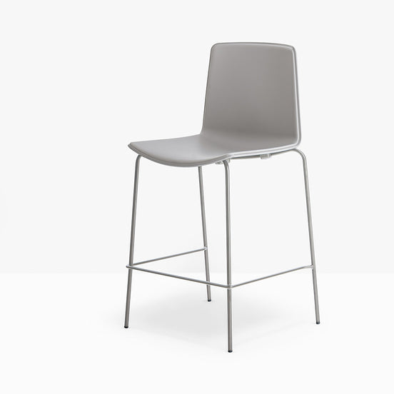 Tabouret de comptoir Tweet beige, structure beige