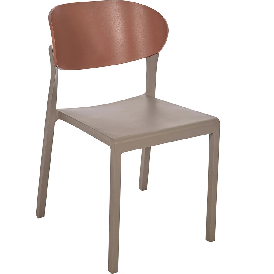 Chaise Bake — chaise empilable tout polypropylène pour terrasse et collectivité
