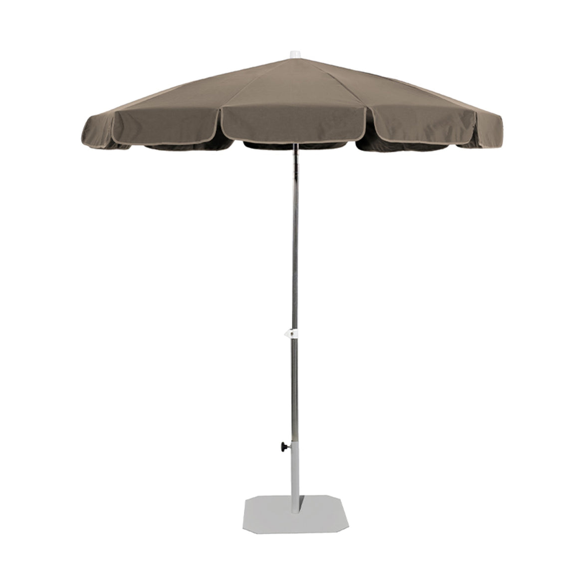 Parasol Tenerife Ø 200 cm Ezpeleta, toile taupe