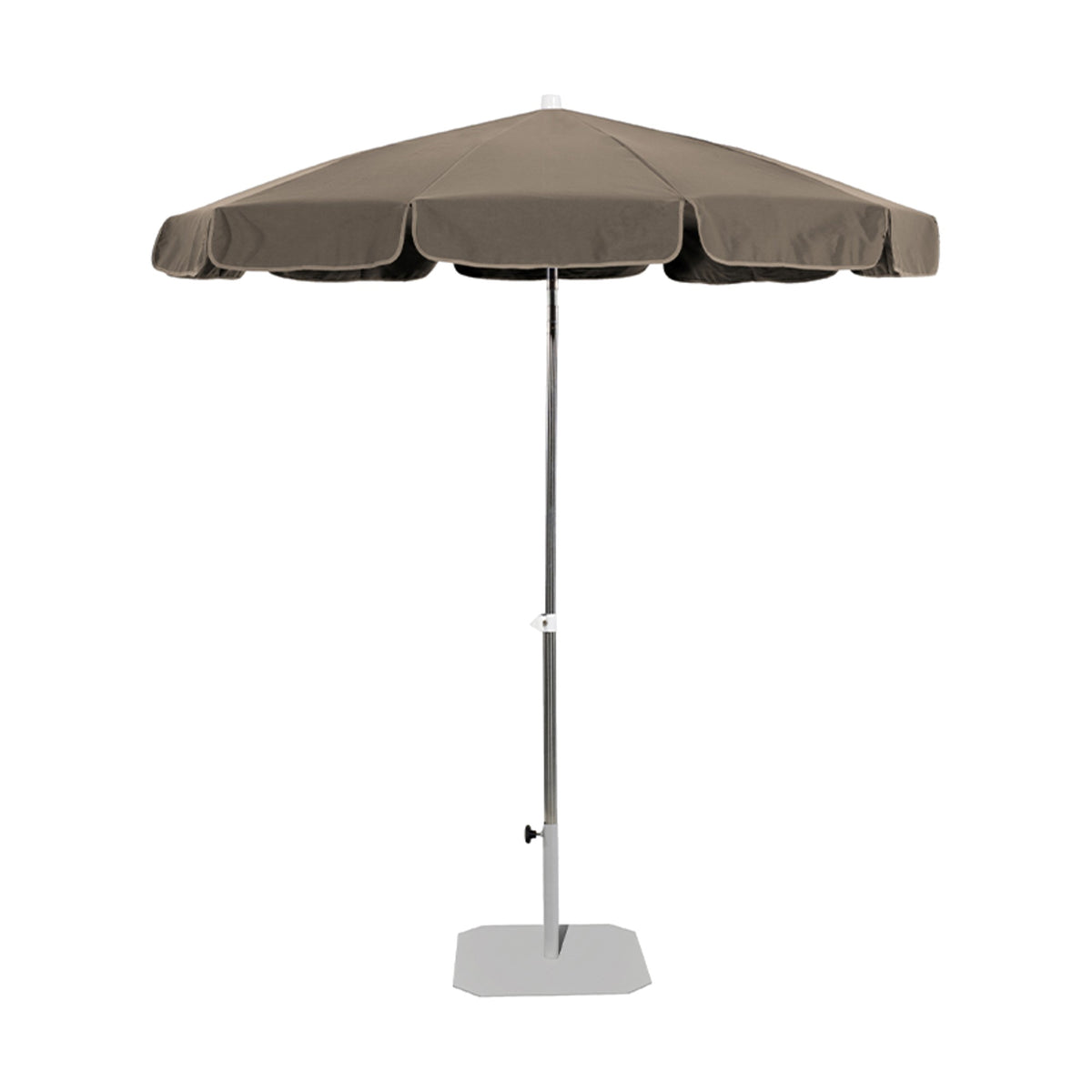 Parasol Tenerife Ø 200 cm Ezpeleta, toile taupe