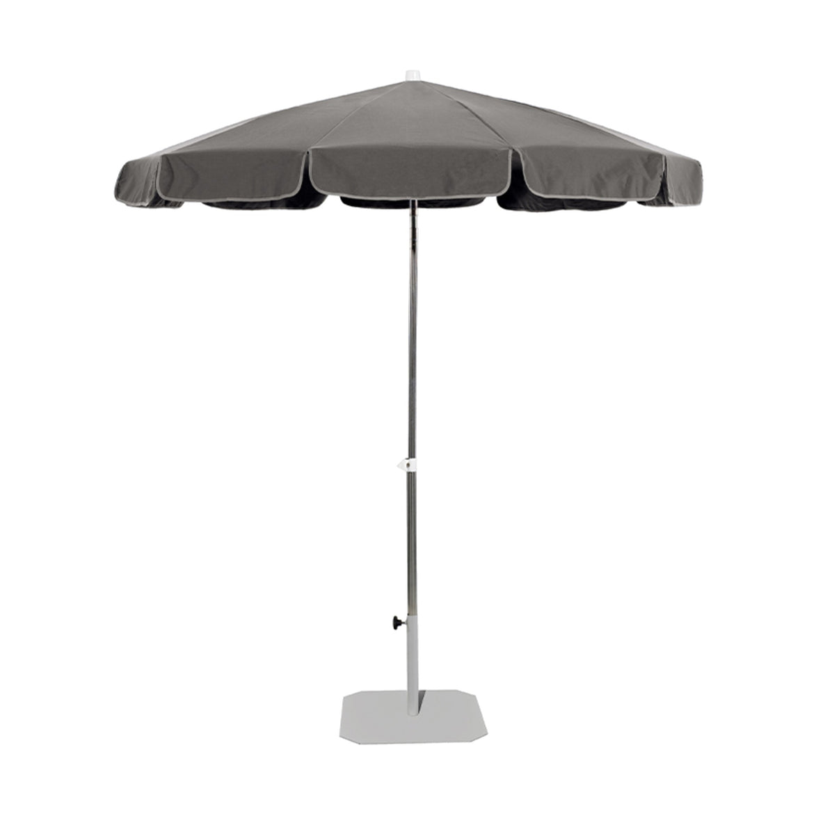 Parasol Tenerife Ø 200 cm Ezpeleta, toile anthracite