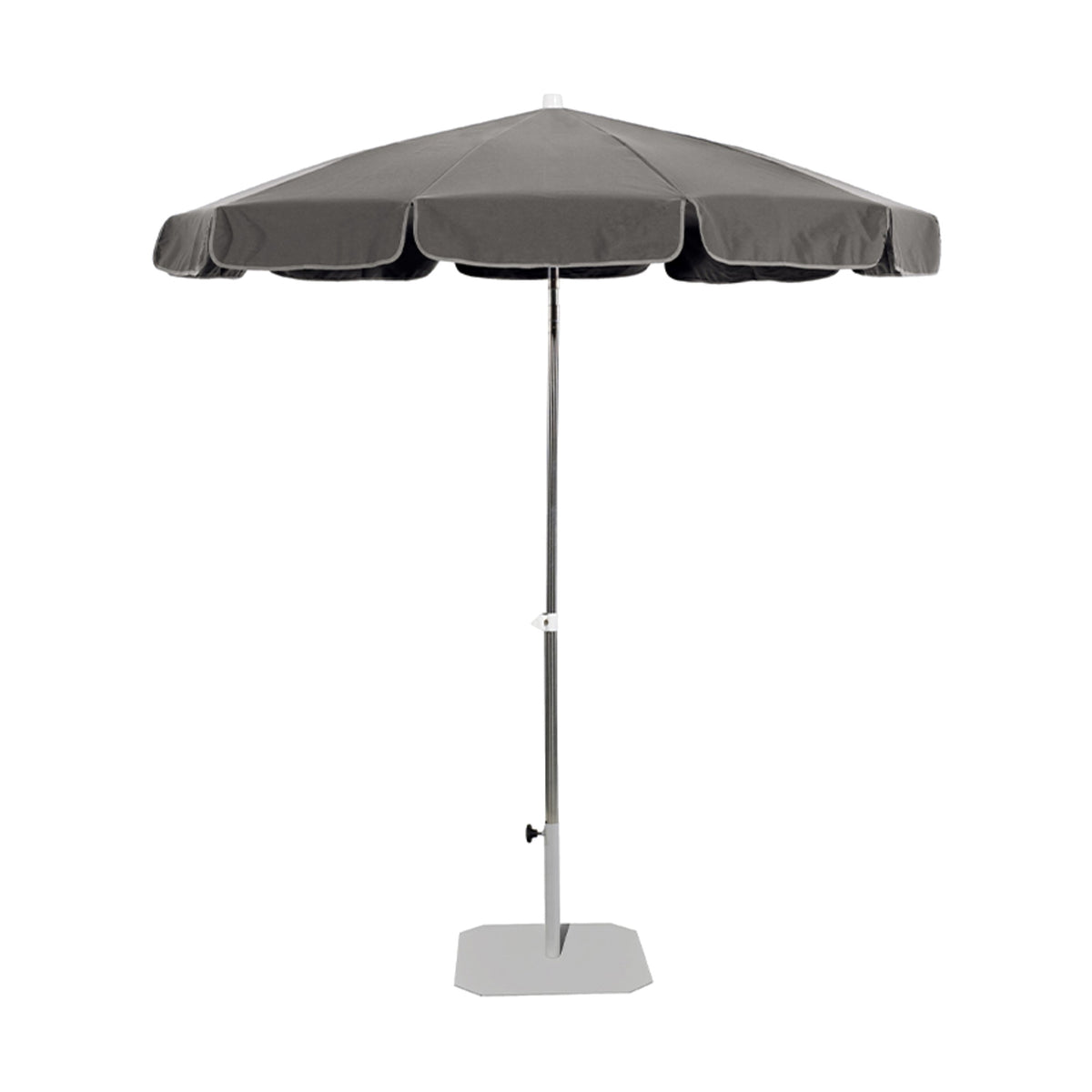 Parasol Tenerife Ø 200 cm Ezpeleta, toile anthracite