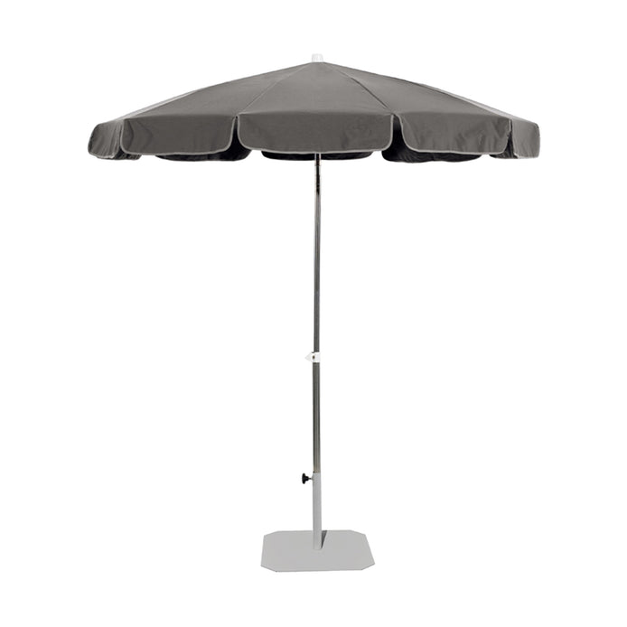 Parasol Tenerife Ø 200 cm Ezpeleta, toile anthracite