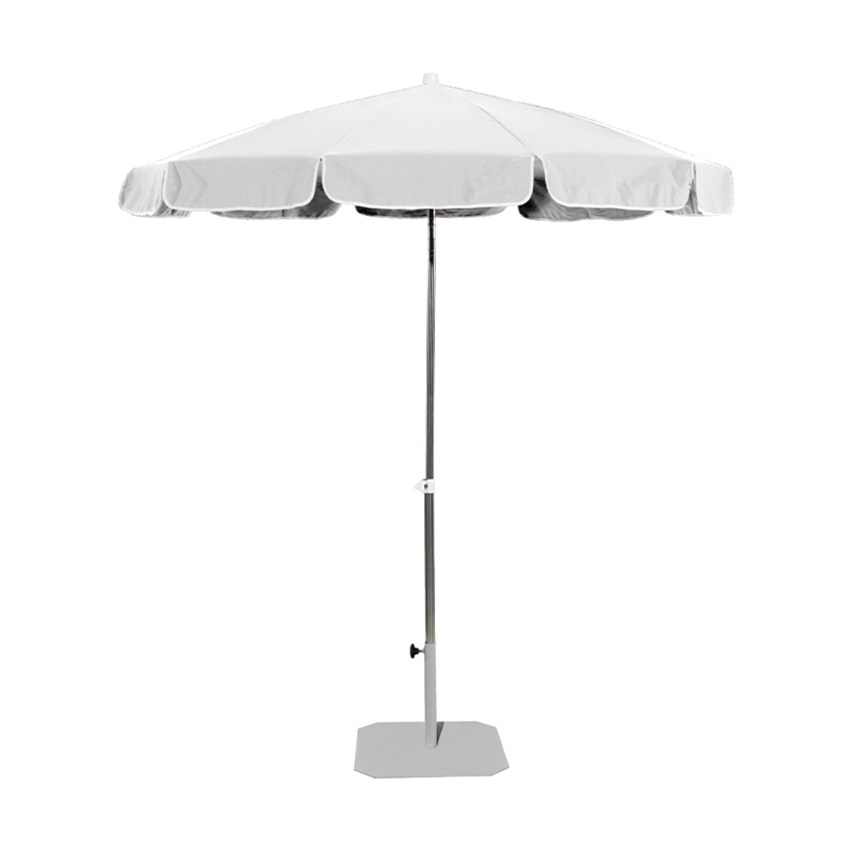 Parasol Tenerife Ø 200 cm Ezpeleta, toile blanche