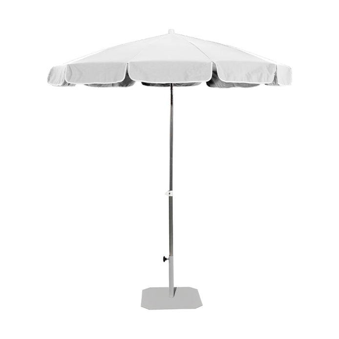 Parasol Tenerife Ø 200 cm Ezpeleta, toile blanche