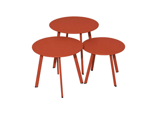 Lot de 3 tables basses Massaï Ø40, Ø45 et Ø50 cm