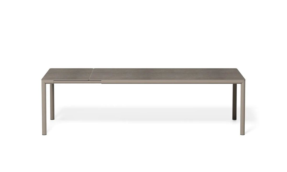 Table extensible Tevere stratifié Nardi – coloris gris tourterelle – 211/275