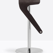 Tabouret Woody 496 wengé vue de profil