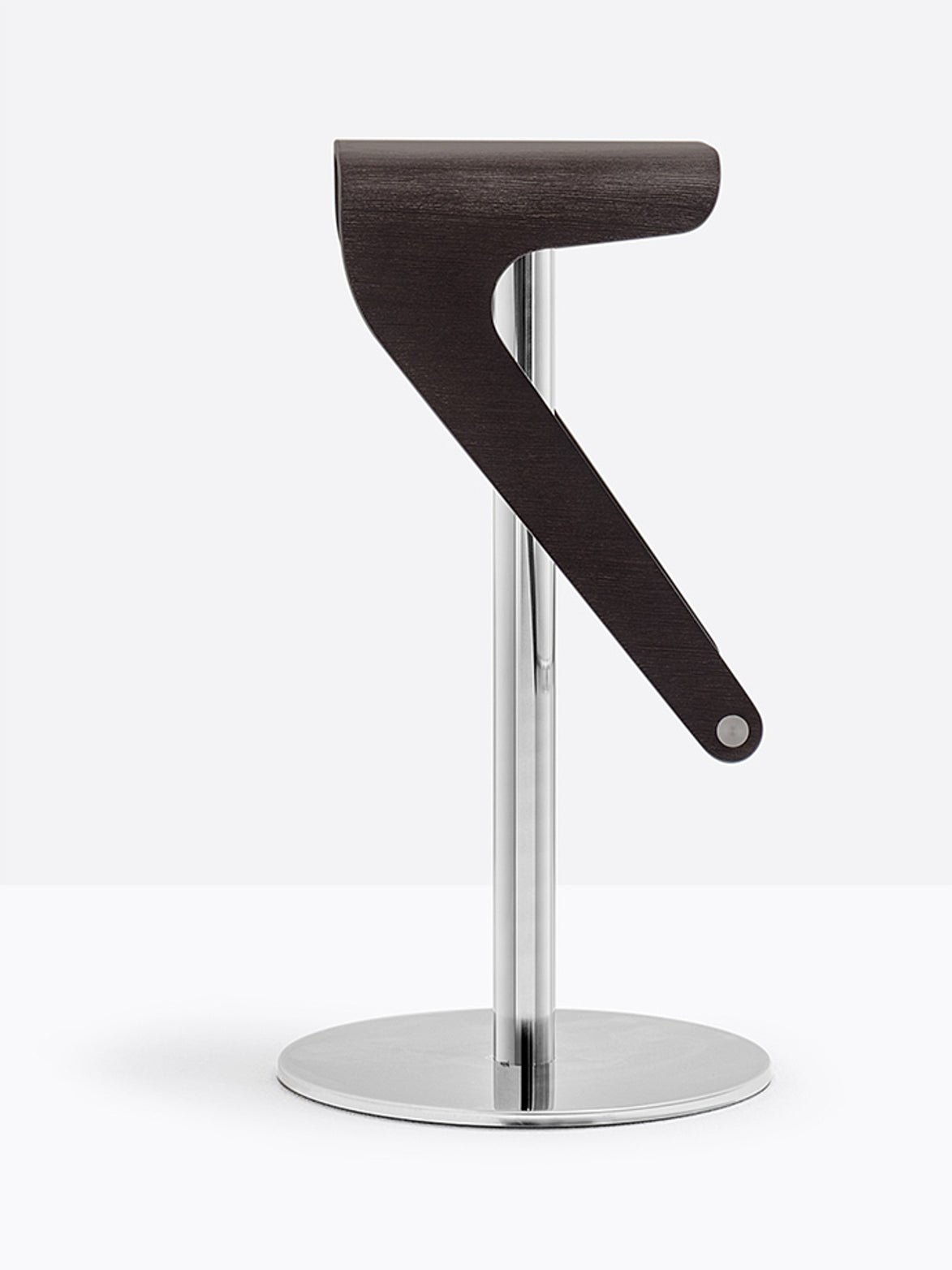 Tabouret Woody 496 wengé vue de profil